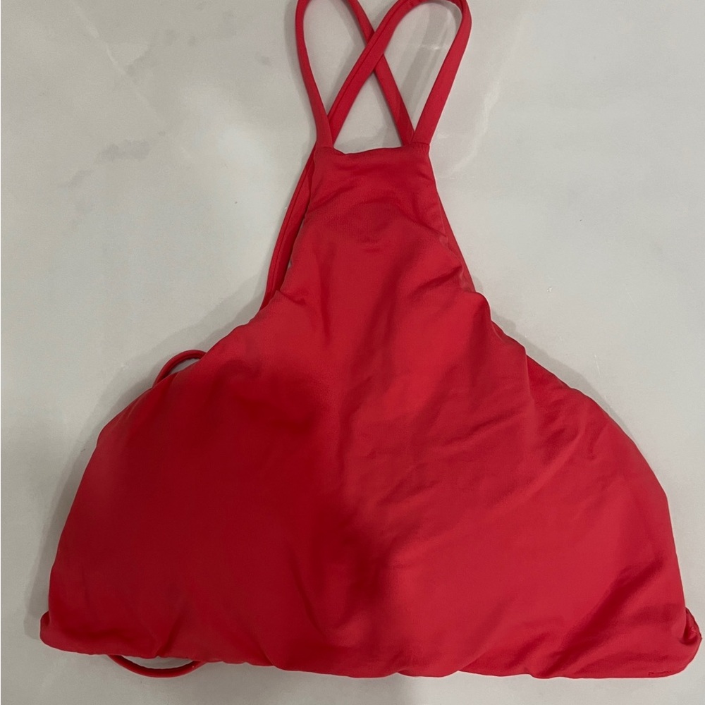 Women's Red/Orange Halter Bikini Top
